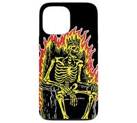 Roi Squelette sur Le trône Flamboyant Gothique Horreur Coque pour iPhone 13 Pro Max