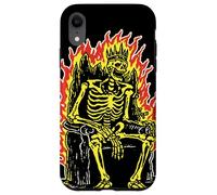 Roi Squelette sur Le trône Flamboyant Gothique Horreur Coque pour iPhone XR