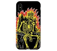 Roi Squelette sur Le trône Flamboyant Gothique Horreur Coque pour iPhone XS Max