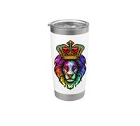 Roi zodiaque Lion de Juda Jésus Rois de la jungle Hommes Gobelet isotherme en acier inoxydable double paroi