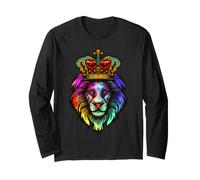 Roi Zodiaque Lion de Juda Jésus Rois de la Jungle Hommes Manche Longue