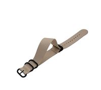 Roicoy Bracelet de montre en toile de nylon noire à cinq anneaux - Compatible avec les entre-cornes de 18 mm, 20 mm, 22 mm et 24 mm