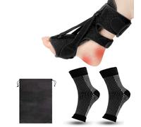 Roinaid Bandage pour le tendon d'Achille pour fasciite plantaire - Livré avec 1 chaussette pour fasciite et poche à cordon de serrage - Convient pour la tendinite d'Achille, la faiblesse du lève-pied,