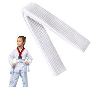 Roinaid Ceinture de judo - Ceinture de karaté - En tissu extra épais - Ceinture de taekwondo professionnelle - 280 cm - Pour arts martiaux, karaté, jiu-jitsu - Convient pour enfants et adultes (blanc)
