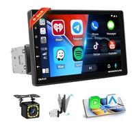 Roinvou 1 Din Autoradio Carplay sans Fil avec Android Auto 9 Pouces Radio Voiture Bluetooth avec Écran Tactile Lien Miroir Radio FM EQ USB MIC Caméra de Recul