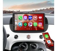 Roinvou 2+64G Autoradio Android pour Fiat 500 2007-2015 avec CarPlay sans Fil Android Auto, 9 Pouces Écran 2 DIN Radio MirrorLink Wi-FI GPS Bluetooth EQ FM/RDS SWC Caméra de Recul