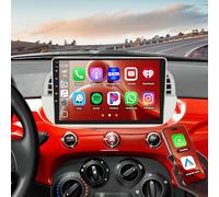 Roinvou 2+64G Autoradio Android pour Fiat 500 2007-2015 avec CarPlay sans Fil Android Auto, 9 Pouces Écran 2 DIN Radio MirrorLink Wi-FI GPS Bluetooth EQ FM/RDS SWC Caméra de Recul