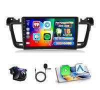 Roinvou 2+64G Autoradio Android pour Peugeot 508 2011-2018 avec CarPlay sans Fil Android Auto, 9 Pouces Écran 2 DIN Radio MirrorLink avec Wi-FI GPS Bluetooth EQ FM/RDS SWC Caméra de Recul