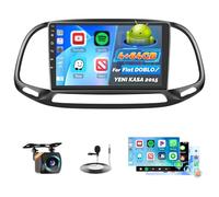 Roinvou 4+64G Android Autoradio pour Fiat DOBLO 2015 YENI 2015 KASA 2015 sans Fil CarPlay Android Auto MirrorLink, 9 Pouces Écran Tactile Radio avec Bluetooth WiFi GPS 32EQ FM/RDS SWC Camera de Recul