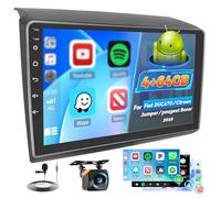 Roinvou 4+64G Android Autoradio pour Peugeot Boxer Fiat Ducato Citroen Jumper 2011-2022 CarPlay Android Auto MirrorLink, 9'' Écran Tactile Radio avec Bluetooth WiFi GPS 32EQ FM/RDS SWC Camera de Recul