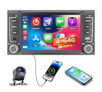 Roinvou 4+64G Android15 Autoradio pour VW T5 Touareg 2004-2011 Transporter Ts Multivan 2004-2009 sans Fil CarPlay Android Auto, 7'' Écran Tactile Radio Bluetooth WiFi GPS EQ FM/RDS SWC Camera de Recul
