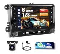 Roinvou 6+128G Android15 Autoradio pour VW Golf 5 6 Passat Polo Tiguan Touran Caddy Skoda CarPlay Android Auto, 7'' Écran Tactile Radio Bluetooth 2USB/Type-C WiFi GPS EQ FM/RDS SWC Camera de Recul