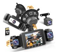 Roinvou Dashcam Voiture Avant 1080P, Camera Voiture 2.4'' IPS Écran, Dash Cam Grand Angle 170°, Camera Voiture avec Carte SD 64G, Vision Nocturne, Enregistrement en Boucle, Capteur G, Parking Monitor