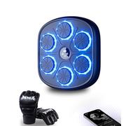 ROIPXM Machine de boxe musicale pour adultes, machine de boxe murale avec gants, machine d'entraînement de musique de boxe pour la maison, machine de frappe à son