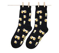Roits Chaussettes Femme Bière Noir 36-40 - Chaussettes Fantaisie Originales Rigolotes Drôles à Motifs