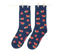 Roits Chaussettes Femme Pastèque Bleu 36-40 - Chaussettes Fantaisie Originales Rigolotes Drôles