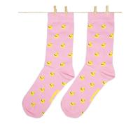 Roits Chaussettes Homme Canards en Caoutchouc Rose 41-46 - Chaussettes Fantaisie Originales Rigolotes Drôles