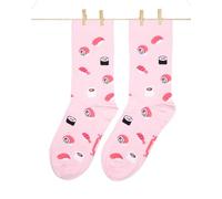 Roits Chaussettes Sushi Rose Homme 41-46 - Chaussettes Fantaisie Cadeau Originale Rigolotes Drôles à Motifs Multicolore Qualité