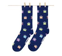 Roits Chaussettes Vans Bleu Femme 36-40 - Chaussettes Fantaisie Originales Rigolotes Drôles à Motifs Surf