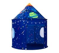ROIWUIE Tente de jeu Rocket Space Ship pour enfants avec lumières étoiles, maison de jeu pop-up sur le thème des astronautes pour intérieur et extérieur, cadeau d'aventure spatiale pliable pour