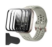 Rojeuinn 3 Pièces Protection Écran avec A-mazfit Bip 6 Verre trempé,[sans Bulles][Anti-Rayures][Ultra Résistant]