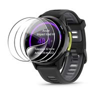 Rojeuinn 3 Pièces Protection Écran avec G-armin Forerunner 970/570 47mm Verre trempé，fabriquées en matériau TPU pleine surface, haute définition, flexibles, sans bulles et résistantes aux rayures.