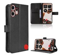 Rojeuinn Coque pour CMF Phone 2 Pro 5G Protection Case, Étui de Protection Portefeuille Antichoc Premium Fibre -Housse Étui Compartiments pour Cartes et Fermeture magnétique- Noir