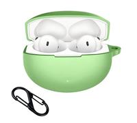 Rojeuinn Coque pour Oneplus Buds 4 Protection Case,Étui en Souple Silicone avec Mousqueton,Housse Anti Rayures,Antichoc Fine,Souple,Élégante -Vert Clair