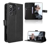 Rojeuinn Coque pour REDMAGIC 11 Pro / 11 Pro+ Protection Case, Étui de Protection Portefeuille Antichoc Premium Fibre -Housse Étui Compartiments pour Cartes et Fermeture magnétique- Noir