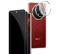 Rojeuinn Écran de confidentialité pour Honor Magic V6 5G,2 pièces Film de Protection en Verre trempé Anti-Regard+2 pièces Protection d'appareil Photo Verre trempé,9H Film de confidentialité HD