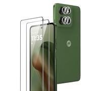 Rojeuinn pour Motorola Moto G56 Verre Trempé, 2 Protections d'écran avec Keepers + 2 Protection Caméra Arrière, [Pas de Bulles] [Anti-Rayures] [Super Résistant] [Dureté 9H]