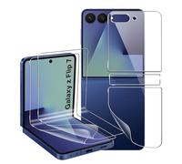 Rojeuinn pour Verre trempé Samsung Galaxy Z Flip 7, 2 Pièces Protection Film Flexible+ 1 Film arrière, Anti-Traces de Doigts, Anti-Rayures, Couverture HD intégrale