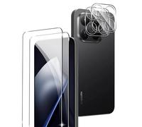 Rojeuinn pour Xiaomi 15T/15T pro 5G Verre Trempé, 2 Protections d'écran avec Keepers + 2 Protection Caméra Arrière, [Pas de Bulles] [Anti-Rayures] [Super Résistant] [Dureté 9H]