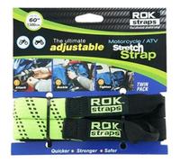 ROK Attache Réglable Moto élastique 18"-60" 2-PK - Vert Lime