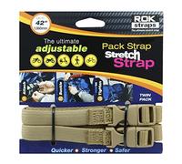 ROK Lot de 2 Sangles Extensibles réglables 12-42 Brun Coyote