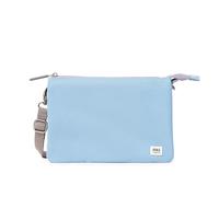 ROKA Carnaby Sac à bandoulière XL fin pour homme et femme - 3 compartiments, fermeture éclair épaisse, sangle amovible et réglable pour téléphone, portefeuille, clés, Bleu rétro., s
