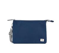 ROKA Carnaby Sac à bandoulière XL fin pour homme et femme - 3 compartiments, fermeture éclair épaisse, sangle amovible et réglable pour téléphone, portefeuille, clés, Bleu vif, s