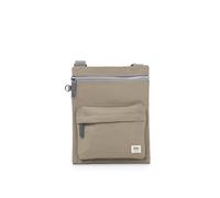 ROKA London Chelsea B Sac à bandoulière pour homme et femme - Plusieurs poches, fermeture éclair épaisse, sangle réglable pour téléphone portable, portefeuille, cartes, nylon recyclé, taupe, s