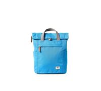 ROKA London Finchley Petit sac à dos léger et résistant à l'eau pour ordinateur portable, sac à dos en toile recy durable pour le travail, les voyages et les trajets, bleu malibu, S, Décontracté