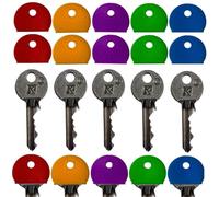 ROKEL Lot de 10 capuchons de clés semi-ronds en silicone coloré pour clés de porte Yale & House, identificateurs de clés flexibles, décorations de clés et organiseur de clés de couleur (demi-cercle x