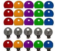 ROKEL Lot de 15 capuchons de clés semi-ronds en silicone coloré pour clés de porte Yale & Home, identificateurs de clés flexibles, décorations de clés et organiseur de clés de couleur (demi-cercle x