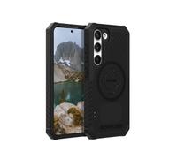 Rokform - Coque pour Galaxy S23, série robuste - coque magnétique avec verrou rotatif, armure testée contre les chutes (noir)