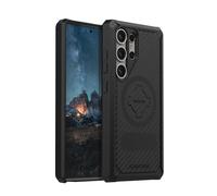 Rokform - Coque pour Galaxy S24 Ultra, série robuste - coque magnétique avec verrou rotatif, armure testée contre les chutes (noir)