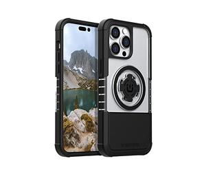 Rokform - Coque pour iPhone 14 Pro Max, série Crystal, double aimant + compatible MagSafe, coque transparente pour Apple, coque iPhone avec verrou rotatif RokLock, armure magnétique fine testée contre