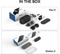 Rokid Spatial AR Lite 300" Écran multiple spatial 1920X1200 50 ° FoV Home Game Visualisation Trans en temps réel Spatial black