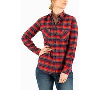 Rokker Albany Chemise pour dames, rouge-bleu, taille M pour femmes