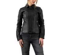 Rokker Bonny, veste en cuir pour femmes M Noir Noir