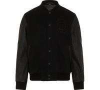 Rokker College Black Blouson de moto en cuir/textile, noir, Taille 3XL
