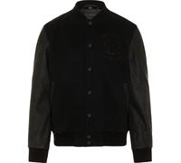Rokker College Black Blouson de moto en cuir/textile, noir, Taille M