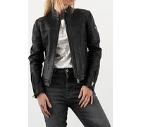 Rokker Ginger Veste en cuir de moto pour dames, noir, taille XL pour femmes